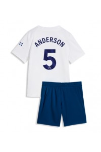 Manchester City Elliot Anderson #5 Jalkapallovaatteet Lasten Kolmas peliasu 2026-27 Lyhythihainen (+ Lyhyet housut)